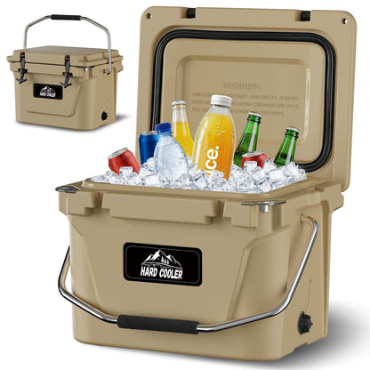 Holacamking Portable Insulated Hard Cooler, 5-8 Days Ice Retention Chest, Rotomolded Cooler with Large Carry Handles, Heavy Duty Coolers for Camping Picnics Fishing Work Lunch Sports Golf Travel