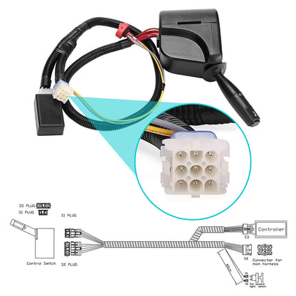 10L0L Deluxe Golf Cart Light Kit for Club Car Precedent 2004-2019, 12V Street Legal Light Kit with Headlight Taillight Turn Signals Switch Horn Brake Pad Hazard Lighting Function
