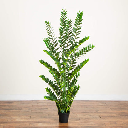 Nearly Natural 6ft Artificial Zamioculcas Plant - Realistic Faux Plant for Home Decor - Premium Materials - Bendable Branches - Year-Round Greenery - Nursery Planter Included