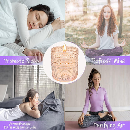 Jasmine Candle, Candles for Home Scented, Luxury Jar Candles for Women, Natural Soy Wax Candle, 6 oz 40 Hours