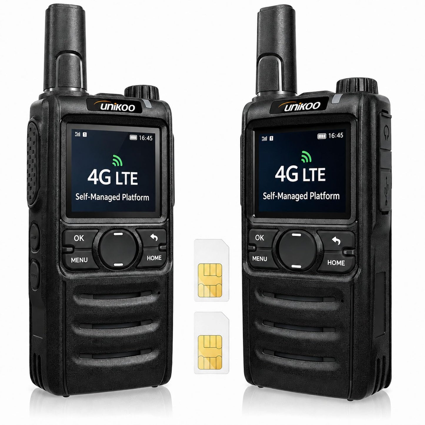 (10 Years Free Data Plan)Walkie Talkie, Rapid Nationwide Long Range, Global Unlimited Long Distance Two Way Radio, 4G LTE POC,with SIM Card for Team Management Family Logistics Security Outdoor-2 Pack