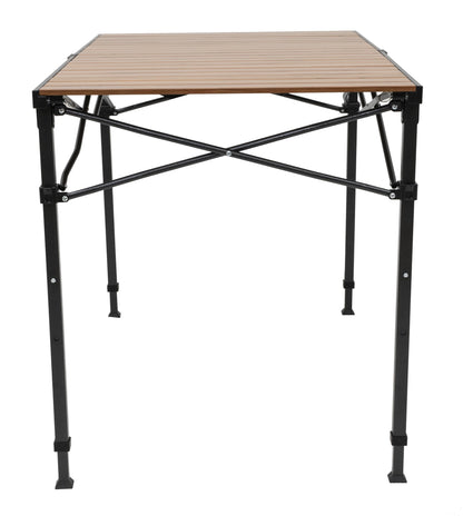 ALPS Mountaineering Overlanding Table, Aluminum Roll-Top with Wood-Look, Adjustable Height