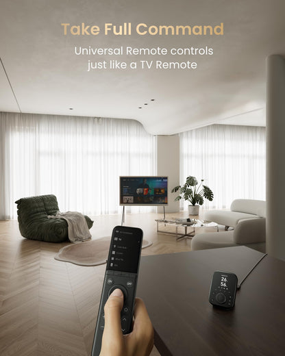 SwitchBot Universal Remote Control with Hub 3, Multi-use Smart Remote with Customize App, Control 25 IR/Bluetooth Devices and 10 Scenes, Compatible with TV/AC/SwitchBot BLE Devices