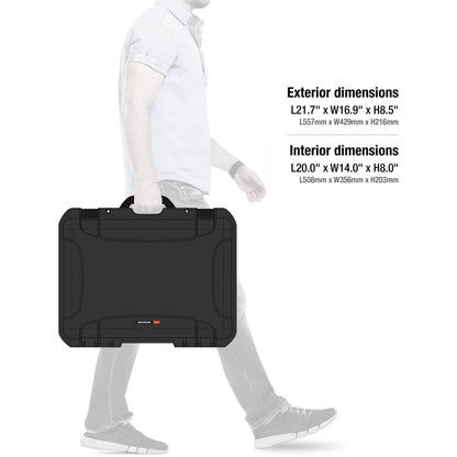 NANUK 940 Waterproof EMS/EMT Empty Hard Case with Dual-Compartment Lid Organizer and Padded Dividers – First Aid Organizer for Trauma Kits & IP67 Dustproof, Impact-Resistant – Black