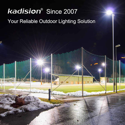 kadision 200W LED Flood Light with Dusk-to-Dawn Photocell, 200W/150W/100W Adjustable 26000lm 5000K 100-277V IP65 Waterproof, Slip Fitter Mount LED Parking Lot Light, ETL Listed