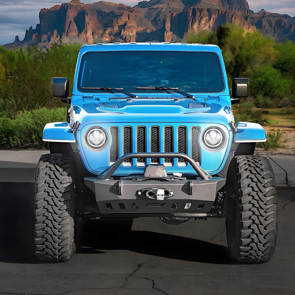 Jeep wrangler headlight,Jeep JK Tail Lights,7" LED Headlights with Smoked Tail Lights for Jeep Wrangler TJ LJ JK JKU 1997–2020 | High Output Lighting Kit, Street Legal, Easy Plug & Play Install