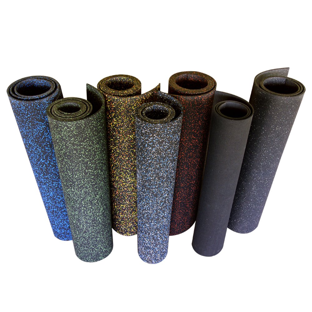 Rubber-Cal Elephant Bark Flooring, Green Dot, 3/8-Inch x 4 x 9-Feet