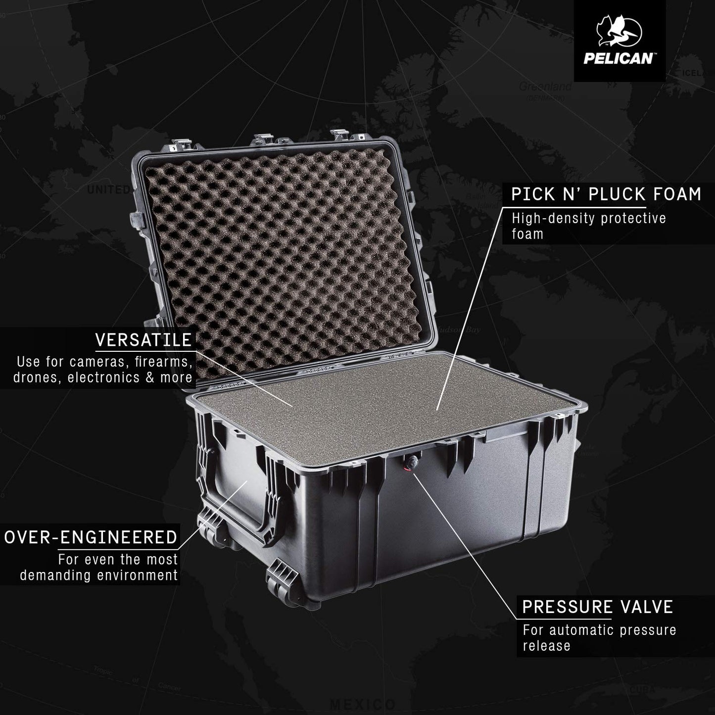 Pelican 1630 Camera Case with Foam (Black), 1630-000-110