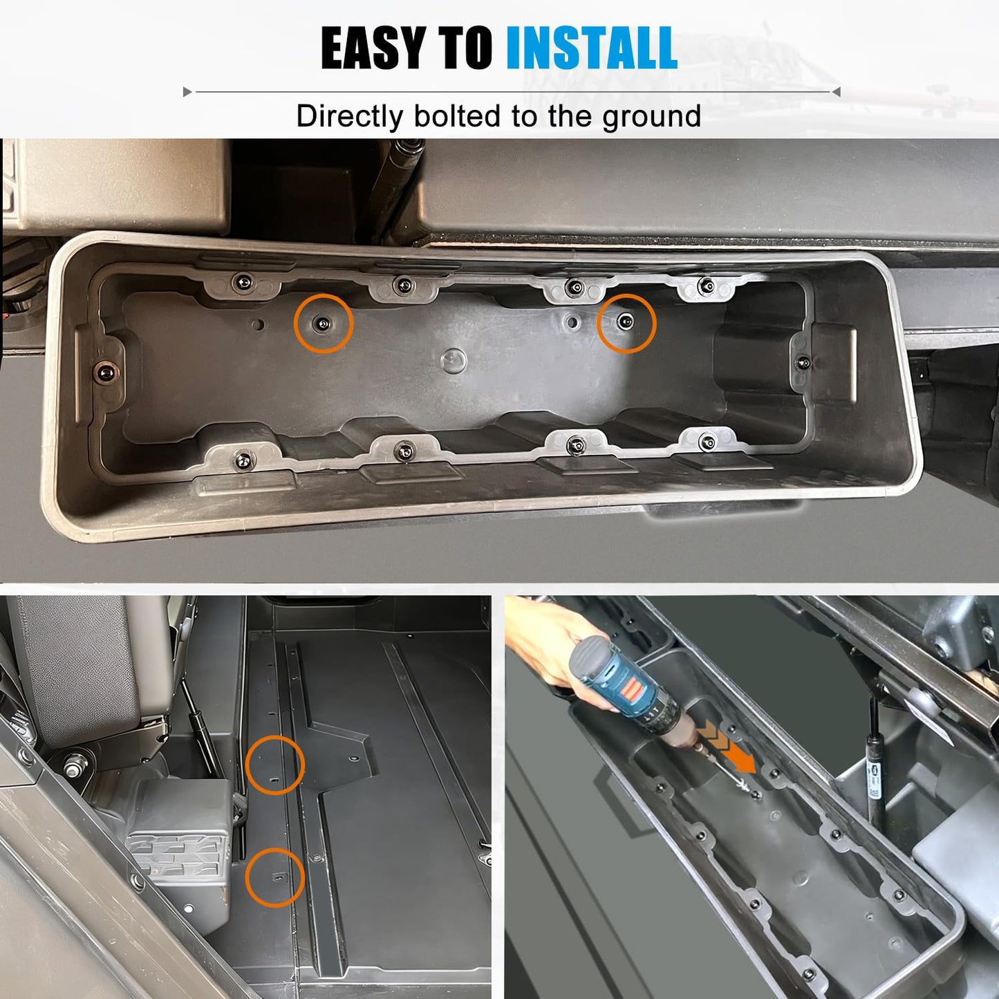 POYEACO Rear Underseat Storage Boxes Compatible with 2024-2026 Polaris XPEDITION XP 5/ ADV 5 Accessories, Under Seat Poly Combined Storage Bins Organizer Box 13L+13L (2PCS)