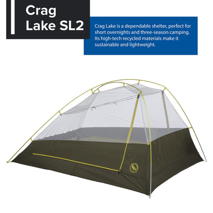Big Agnes, Crag Lake SL2 Tent, Dark Olive, 2 Person