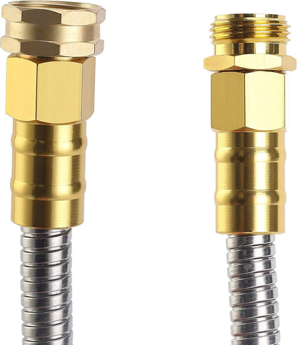 UNCO Stainless Steel Garden Hose - 10 Feet No Kink Design for Durable Outdoor Use