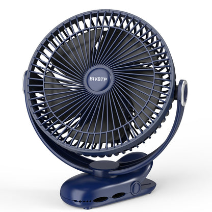 BIVBTP 12000mAh Clip on Fan 30H Longest Runtime, 8in Portable Fan Rechargeable, Ultra Quiet with Heavy-Duty Clamp, USB Desk Fans for Golf Cart,Office Desk, Treadmill, Camping, Bedroom