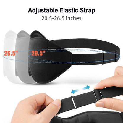 LitBear Sleep Mask for Side Sleeper Women Men, Eye Mask for Sleeping Light Blocking, 3D Contoured Cup Sleeping Mask, Soft Breathable Sleep Eye Mask with Adjustable Elastic Strap for Travel