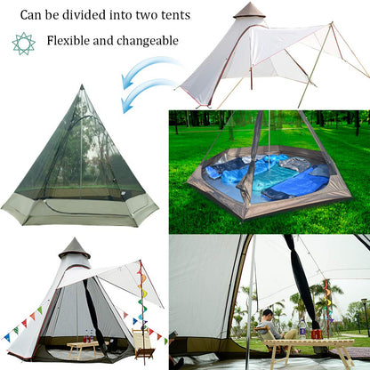 12'x10'x8'Dome Camping Tent 5-6 Person 4 Season Double Layers Waterproof Anti-UV Windproof Tents Family Outdoor Camping Tent