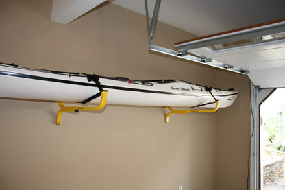SUSPENZ Kayak Storage Rack, Flat Wall Hanger/Hook for Canoe, Kayak, SUP Storage, Indoor & Outdoor Use, Safety Straps, Holds 125 lbs (11-8801)