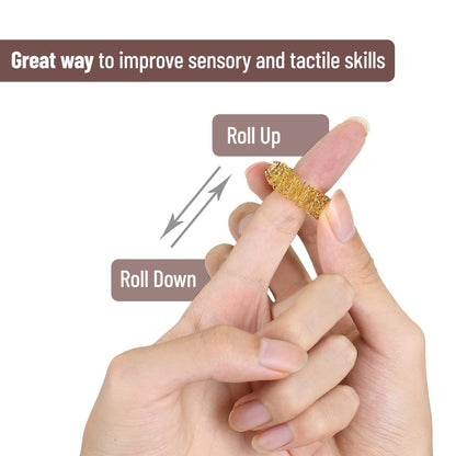 Mr. Pen- Spiky Sensory Rings, 10 Pack, Stress Relief Fidget Sensory Toys, Fidget Rings, Fidget Ring for Anxiety, Stress Relief Rings, Massager for Fidget ADHD Autism, Silent Stress Reducer Ring