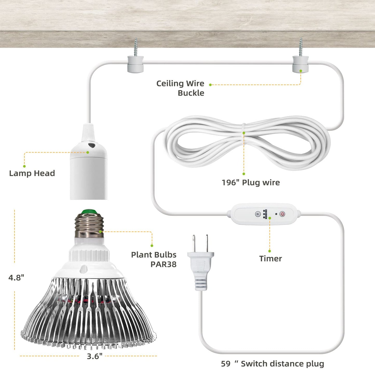 SpeePlant LED Grow Light Bulbs+4-Tier Plant Stand with Zippered PVC Tent, 27" L x 19" W x 59" H