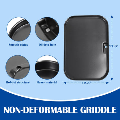 SafBbcue Griddle Plate & Smoke Rack for Ninja Woodfire Pro Connect XL Grill Ninja OG951 OG850 Grill Accessories, XSKGRIDLXL Flat Top Plate & XSKRSTRKXL Roast Rack for Woodfire OG800/900 Series