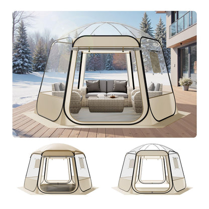 VEVOR Pop up Bubble Tent, 11 x 10.2 ft Waterproof & UV-Resistant, Clear Camping Tent Shelter, Outdoor Garden Dome Igloo Tents with Windows, 540Panoramic View, for 8-10 Persons Patio Backyard