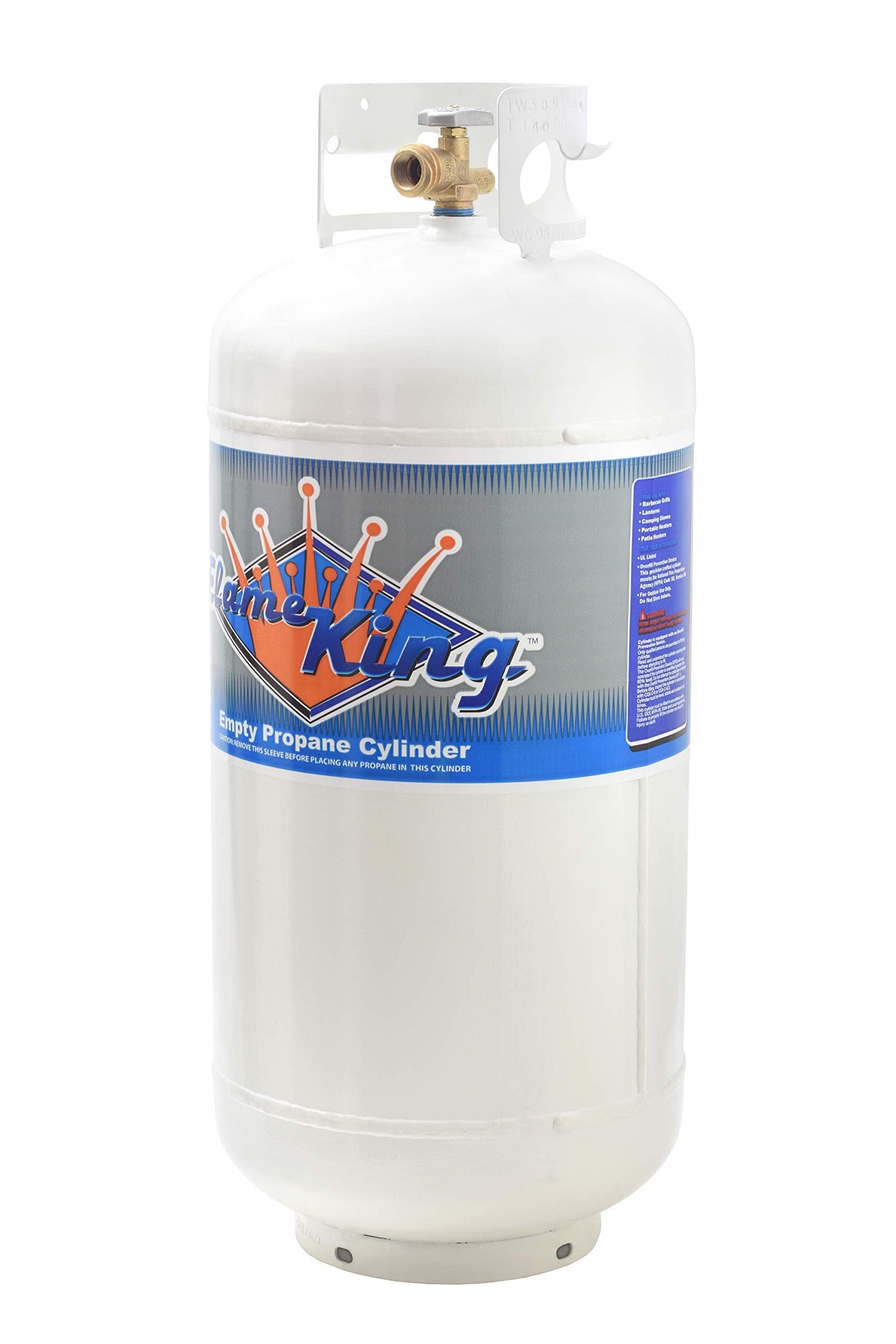 Flame King 40 Lb Propane Tank + Auto Changeover LP Gas Regulator for RVs/Trailers