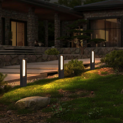 PAKEDANDUN Outdoor Path Light, 31.5" Pathway Walkway Lights Hard Wired, Waterproof Landscape LED Bollard Lighting Yard Lawn Lamp 3000K Ground Lantern Outside for Garden Sidewalk Patio Decoration