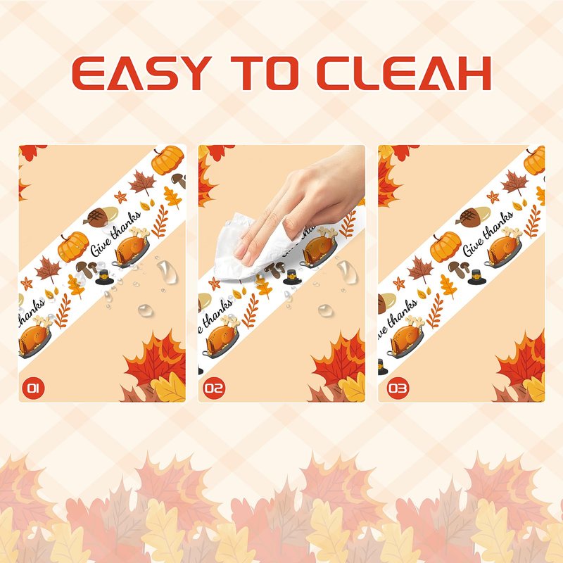 Childom 152Pcs Thanksgiving Plates and Cups,Disposable Thanks Giving Dinnerware Set,Thanksgiving Decorations,Thanks Giving Party Supplies,Give Thanks Tablecloth Plates Cups Forks Knives Spoon,Serve 30