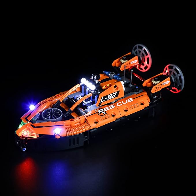LED Light Kit Compatible with Lego Rescue Hovercraft - Lighting Set for Technic 42120 Building Model (Model Set Not Included)