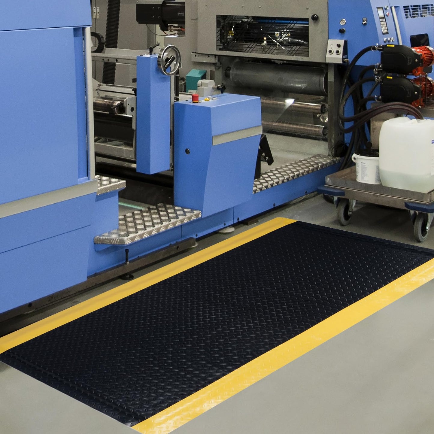ISXACFF Anti Fatigue Mats Industrial 3' x 7' 15/16" Thick Ergonomic Standing Mat Commercial Kitchen Mat Heavy Duty Diamond Plate Shop Floor Mat Helps Relieve Back and Leg Soreness