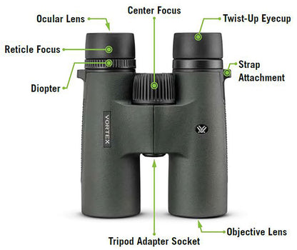 Vortex Triumph HD 12x50 Binoculars - HD Optical System, Fully Multi-Coated Lenses, Rubber Armor, Tripod Adaptable, Waterproof, Fogproof, Shockproof - Unlimited, Unconditional Warranty