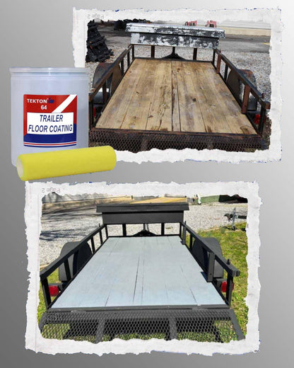 Trailer Floor Coating Protects Trailer Floors, Ramps and Walls (Black, 3 Gallon) Includes 1 Foam Cover