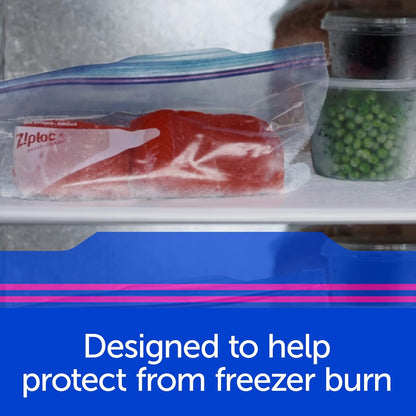 Ziploc Two Gallon Food Storage Freezer Bags, Grip 'n Seal Technology for Easier Grip, Open, and Close, 10 Count, Pack of 3 (30 Total Bags) (Packaging May Vary)