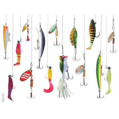 Tervis Fishing Lures Made in USA Double Walled Insulated Tumbler Travel Cup Keeps Drinks Cold & Hot, 24oz, Classic