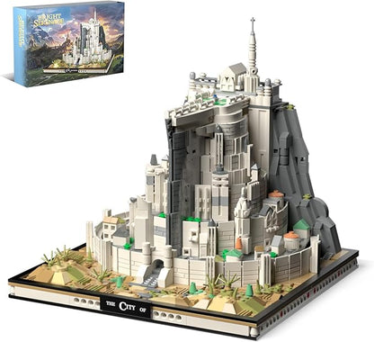 MOC Castle Architecture Mini Building Block Set with Light Compatible with Lego Ideas STEM Building The City Lord Set for Adult Film FansSTEM Christmas Birthday Gift Toy for Boy Kids 8-14 1680PCS