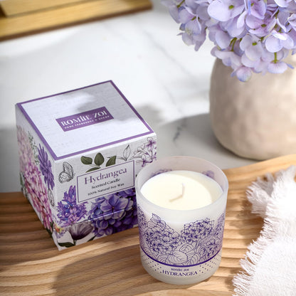 ROMIIE ZOI Scented Candle - Hydrangea - 6oz Aromatherapy Soy Wax Jar Candle for Home, Gifts for Women - 170g