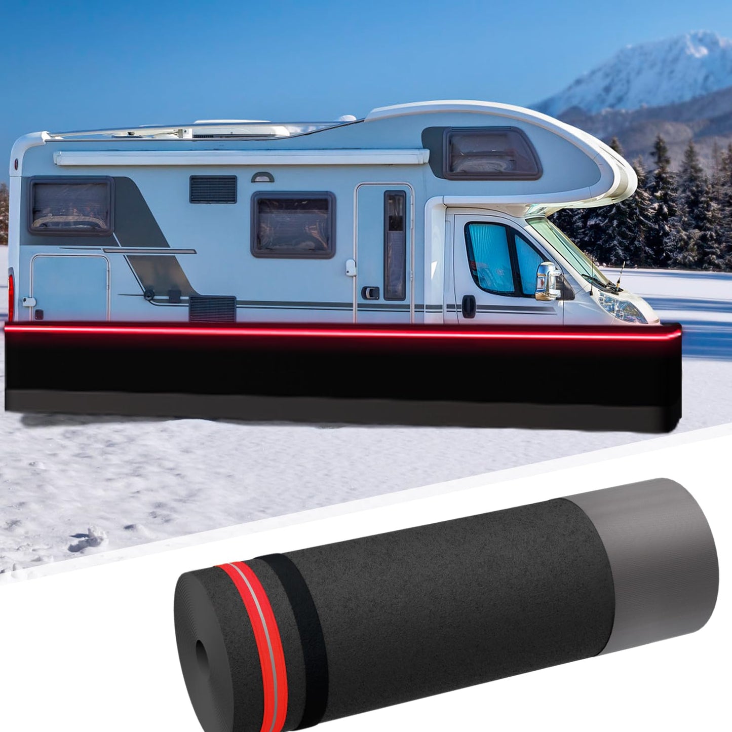 RV Skirting for Travel Trailer, RV Skirting for 5th Wheel, Trailer Skirting for Mobile Home Exterior with Tightly Metal Plates, Convenient Wheel Rv Cover for Garden,Outdoor, Yard (3.28x85.3 ft)