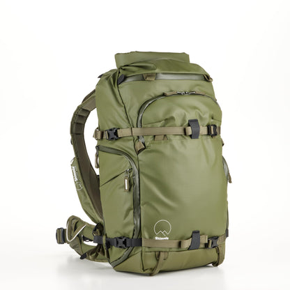 Shimoda Action X30 v2 Backpack, Outdoor Photography Adventure Pack for mirrorless and DSLR cameras, w/Modular Core Unit Compatibility, Expandable Rolltop, 16" Laptop Sleeve, Army Green