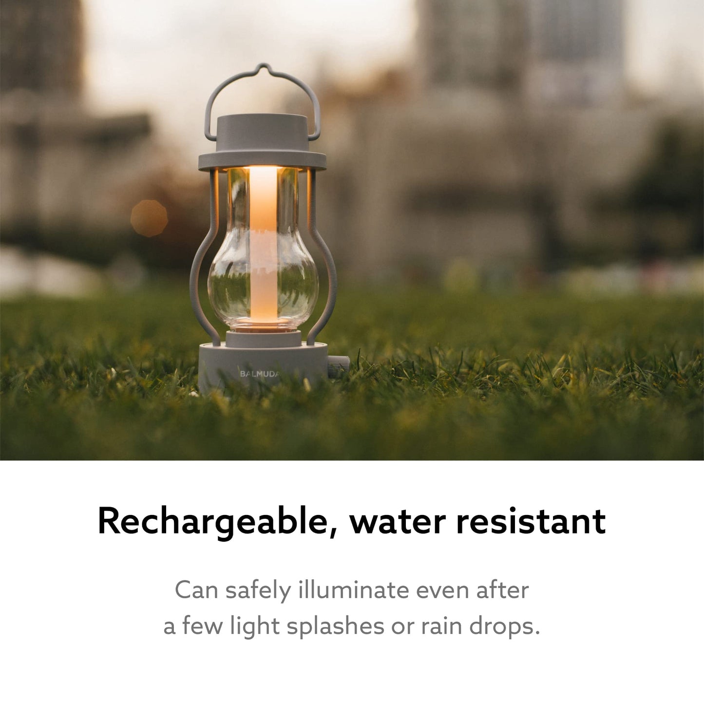 BALMUDA Combo Pack The Speaker The Lantern Gray | Rechargeable Portable Bluetooth Speaker & Rechargeable LED Lantern
