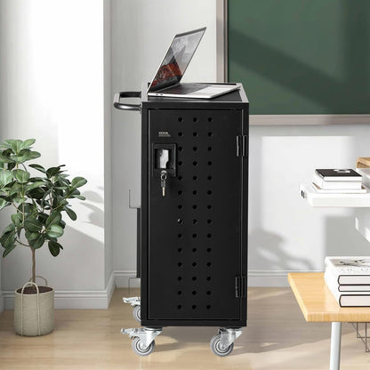 VEVOR 16 Device Charging Station with Lock & Key, Mobile Charging Cart for Chromebook, iPads, Tablet and Laptop, Up to 15.6 in Screen Size, Office and Classroom Locking Charging Station