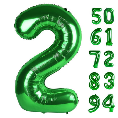 Green 2 Balloon, Number Balloons 40 Inch, 2nd Balloon Number Birthday Decorations, Second Two Birthday Party Supplies, Number 2 Balloon, St. Patrick's Day Games Theme Decorations