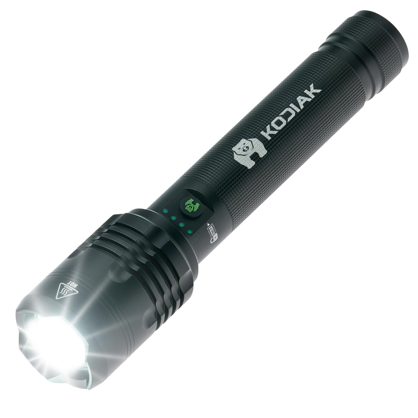 LitezAll Kodiak Kiran 10,000 Lumen Tactical Flashlight, Ultra Bright Rechargeable LED Flashlight with Safety Lock, IPX4 Water Resistant, Drop Tested Rugged Flashlight for Emergency Camping Outdoor Use