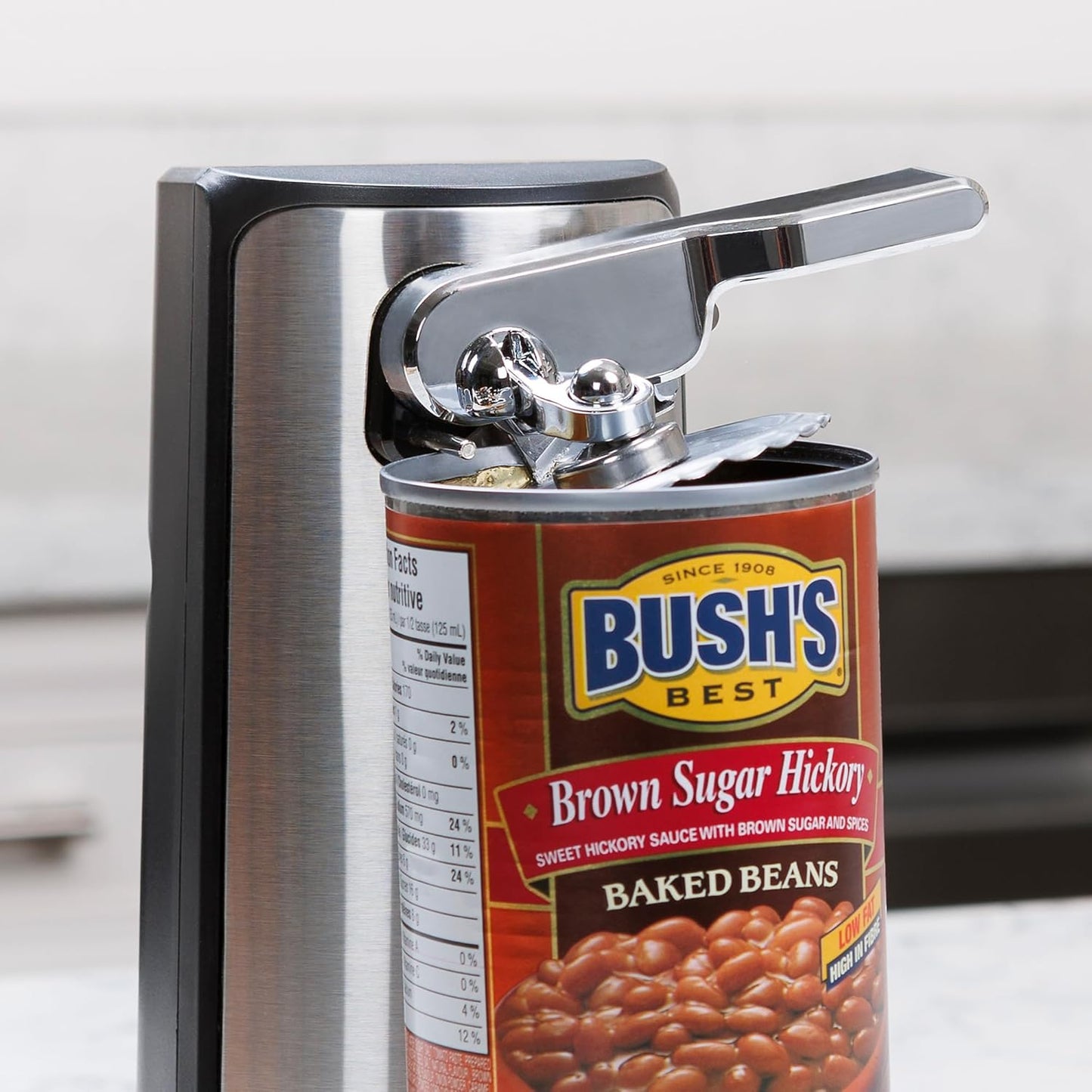 Kenmore Electric Can Opener - Arthritis-Friendly Design | Automatic Stainless Steel with Cord Storage