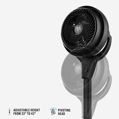 Vornado 602 Whole Room Air Circulator Pedestal Fan with 3 Speeds, Adjustable Height, Personal, Black and Vornado 460 Whole Room Air Circulator, Small Fan with 3 Speeds, Adjustable Tilt, Easy to Clean, Moves Air 70 Feet, Quiet Fan for Home, Office, Bedroom