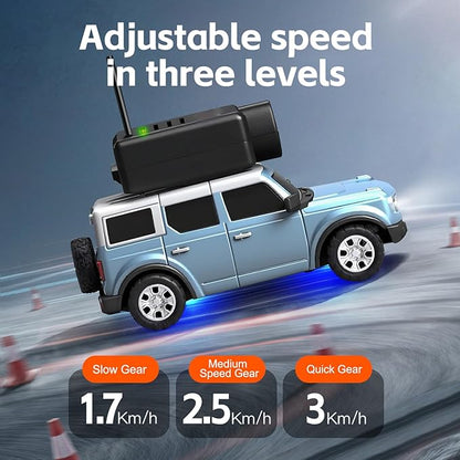 WLtoys Mini RC Car 1:64 Scale FPV RC Drift Car with 720P HD Camera WiFi App Control with Gyro First Person Perspective Mini Racing Toys for Teens and Adults(Blue)