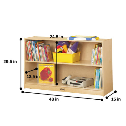 Jonti-Craft 0792JC Low Adjustable Mobile Straight-Shelf