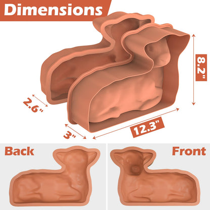 Kamehame Lamb Cake Mold, Silicone 3D Easter Lamb Cake Molds for Baking, Spring Lamb Mold Cake Pan for Easter Baking