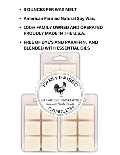 Farm Raised Candles White Tea & Sage Soy Wax Melts 3 Pack – Fresh from the Farm Scented Wax Cubes for Wax Warmers – Clean Resort Spa Fragrance – Made in USA