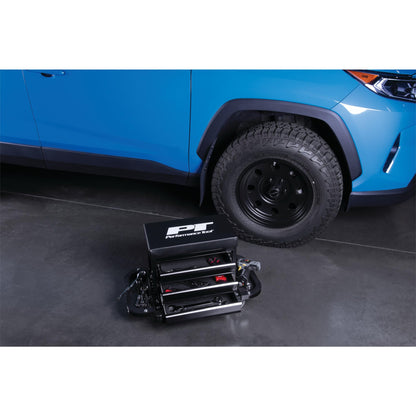 Performance Tool W85025 3-Drawer Rolling Tool Chest Seat With Magnetic Side Trays, Black