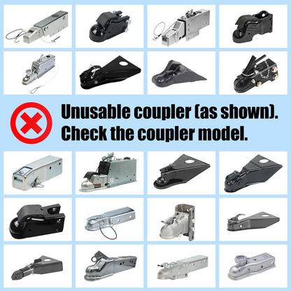 Kukoofyer 2026 Upgraded Trailer Lock Fits 2-5/16 Inch Coupler, Heavy Duty Trailer Hitch Locks, Anti-Theft Trailer Coupler Lock for RV | Cargo | Camper | Dump Trailer (Red)