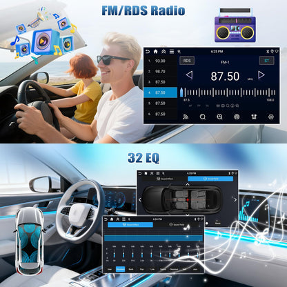 Android 15 4G+128G Car Stereo for Jeep Compass Patriot 2010-2016 with Wireless Carplay Android Auto, 10.1" Incell Touchscreen Head Unit Bluetooth 5.0 32-EQ GPS WiFi FM/RDS Mirror Link SWC Backup Cam