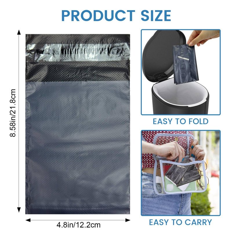Sanitary Napkin Disposal Bags, Feminine Personal Disposable Bags, 200 pcs Grey, Self Seal, Opaque, for Disposal of Tampons, Sanitary Pads and Liners